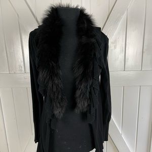 Faux fur cardigan size small